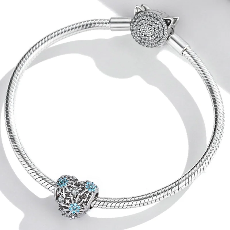 (afbeelding voor) Pandora Style Snowflake Hart Bedel - BSC530 - Bekijken 3