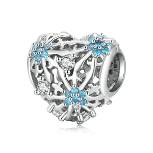 (afbeelding voor) Pandora Style Snowflake Hart Bedel - BSC530