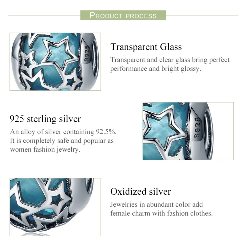 (afbeelding voor) Pandora Style Sterren Bedel - SCC411 - Bekijken 6