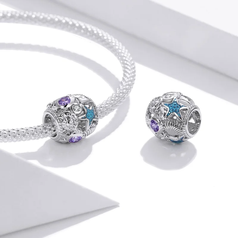 (afbeelding voor) Pandora Style Sterren en schelp Bedel - SCC1805 - Bekijken 4