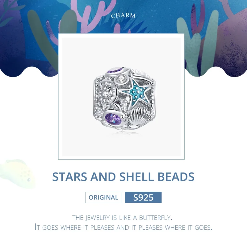 (afbeelding voor) Pandora Style Sterren en schelp Bedel - SCC1805 - Bekijken 6