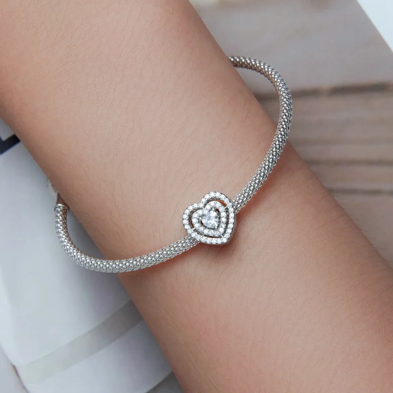 (afbeelding voor) Pandora Style Stralend Hart Bedel - BSC662 - Bekijken 6