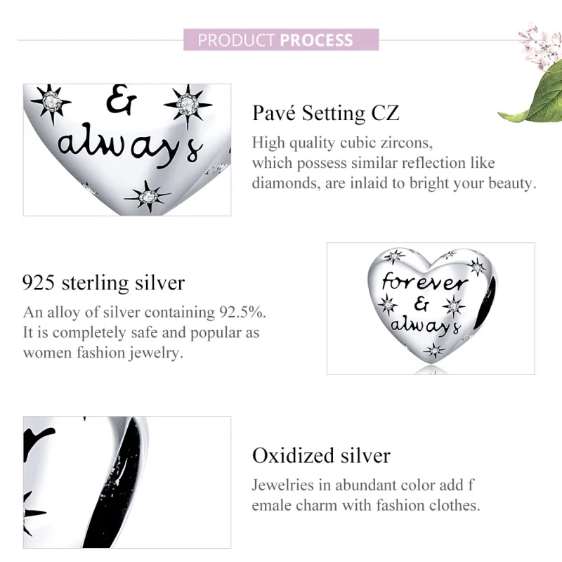 (afbeelding voor) Pandora Style stralend hart Bedel - SCC1735 - Bekijken 8