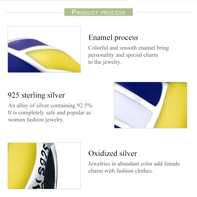 (afbeelding voor) Pandora Style Strand volleybal Bedel - SCC448 - Bekijken 7