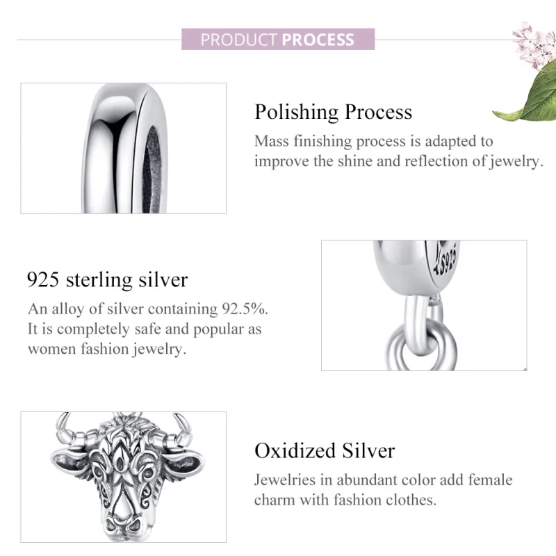 (afbeelding voor) Pandora Style Tauren Hangende Bedel - SCC1316 - Bekijken 2