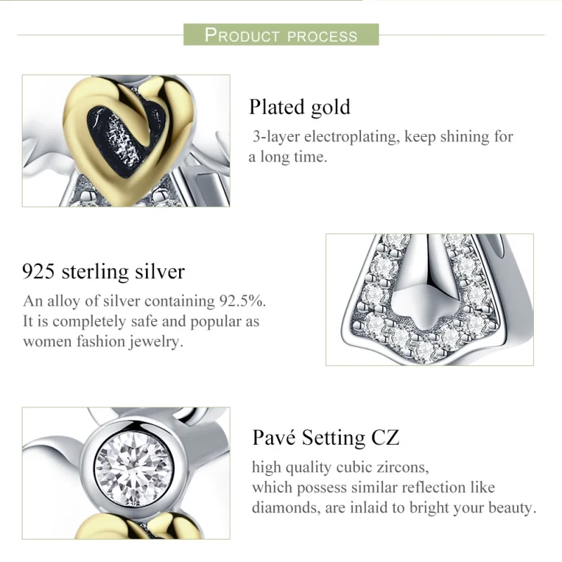 (afbeelding voor) Pandora Style Tweekleurige beschermengel Bedel - SCC747 - Bekijken 7