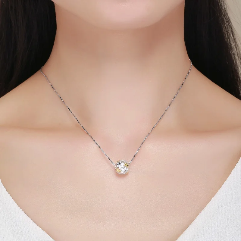 (afbeelding voor) Pandora Style Tweekleurige bloemen en vlinders Bedel - SCC546 - Bekijken 6