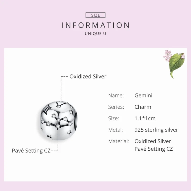 (afbeelding voor) Pandora Style tweelingen Bedel - SCC1218-3 - Bekijken 5