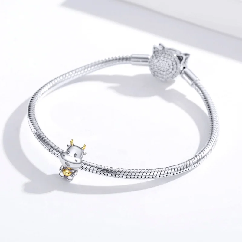 (afbeelding voor) Pandora Style Two-tone Lucky Cow Bedel - SCC1709 - Bekijken 3