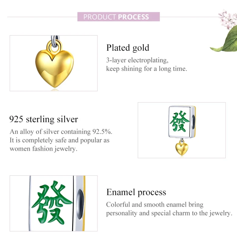 (afbeelding voor) Pandora Style Two-tone Mahjong-tegels Bedel - SCC1751 - Bekijken 8