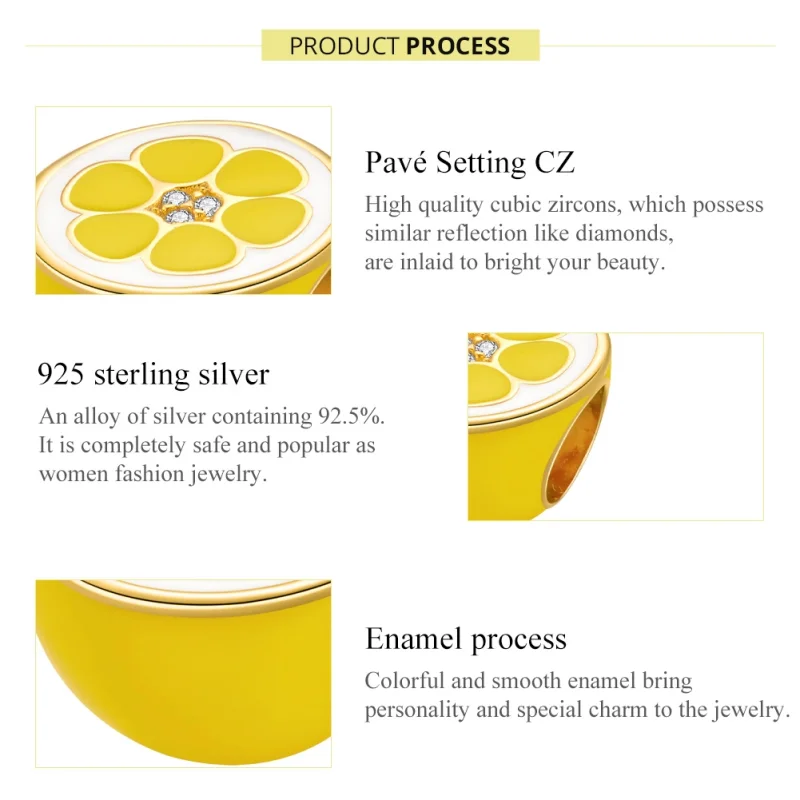 (afbeelding voor) Pandora Style Verse Citroen Bedel - SCC1590 - Bekijken 7