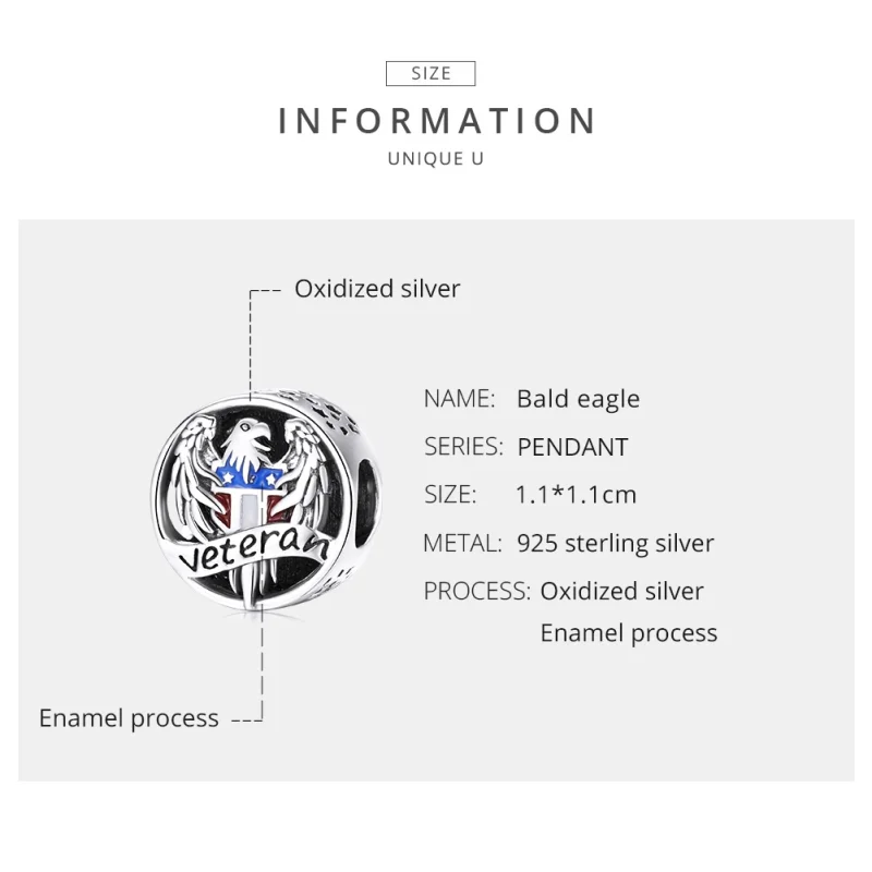(afbeelding voor) Pandora Style Veteraan Bedel - SCC1885 - Bekijken 7