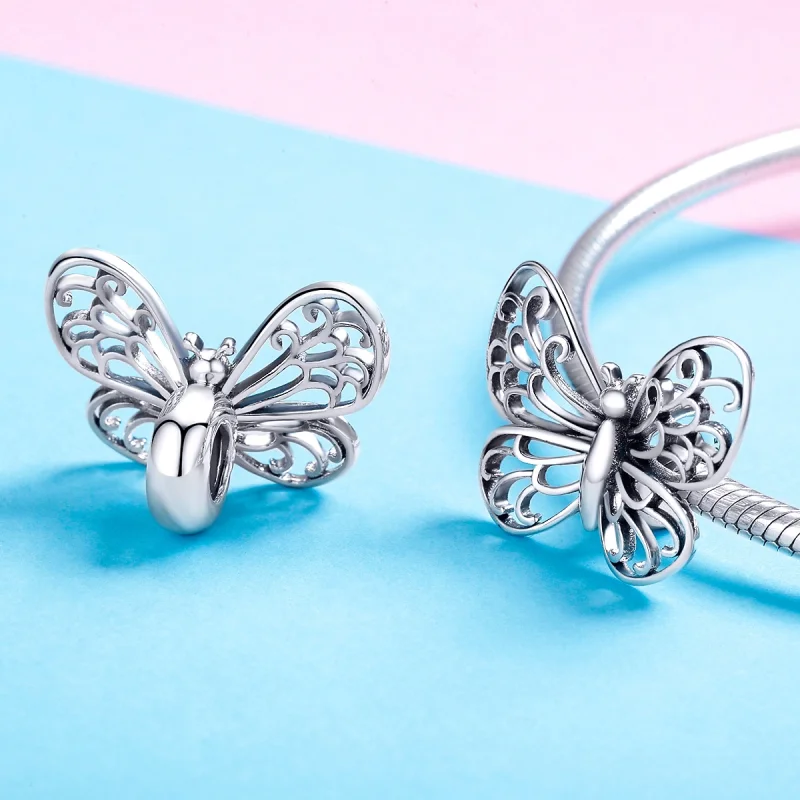 (afbeelding voor) Pandora Style Vlinder Bedel - BSC062 - Bekijken 4