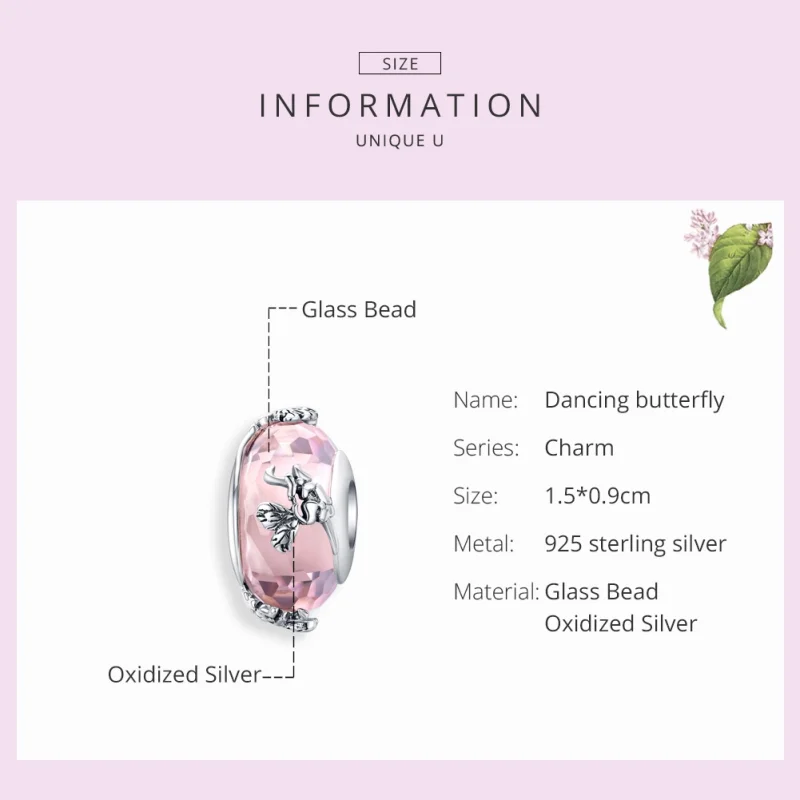 (afbeelding voor) Pandora Style Vlinder Bedel - SCC1285 - Bekijken 2