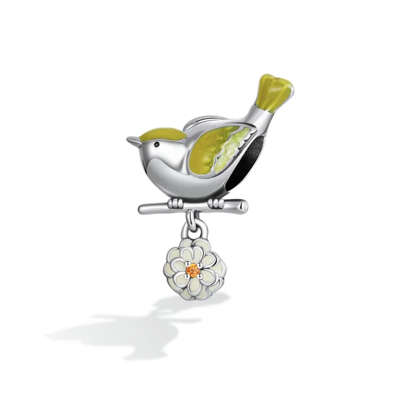 (afbeelding voor) Pandora Style Vogels en bloemen - Begin van de lente Bedel - SCC2191 - Bekijken 2