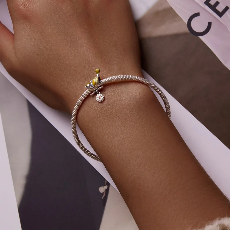 (afbeelding voor) Pandora Style Vogels en bloemen - Begin van de lente Bedel - SCC2191 - Bekijken 5