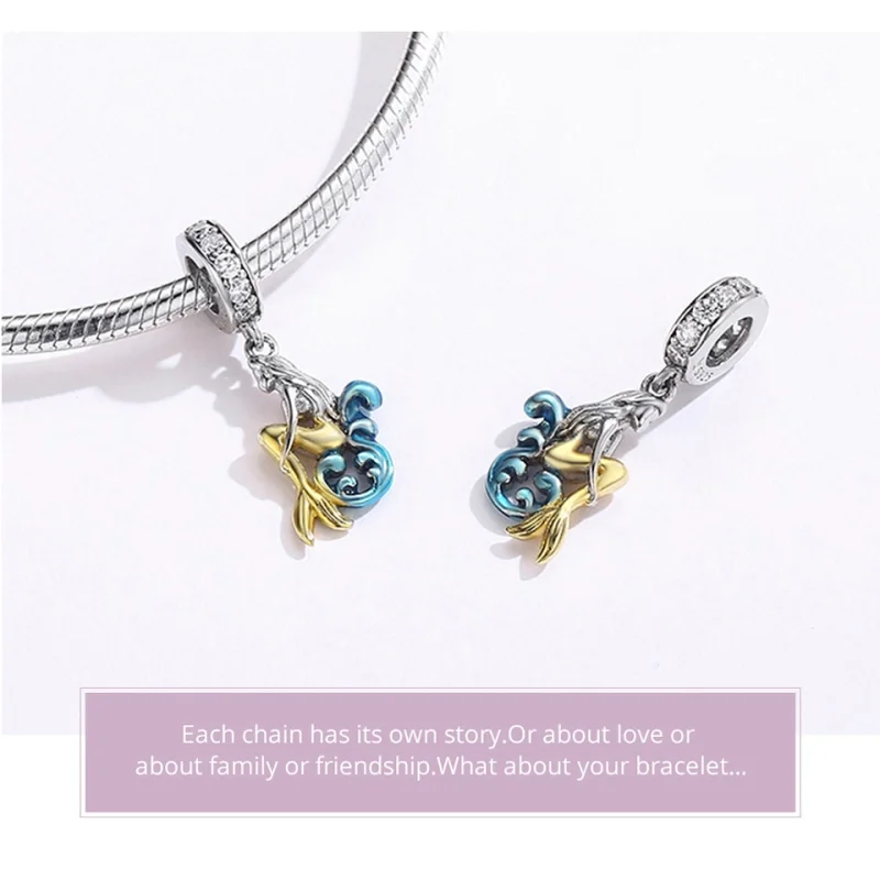 (afbeelding voor) Pandora Style wachtende zeemeermin Hangende Bedel - SCC1166 - Bekijken 7