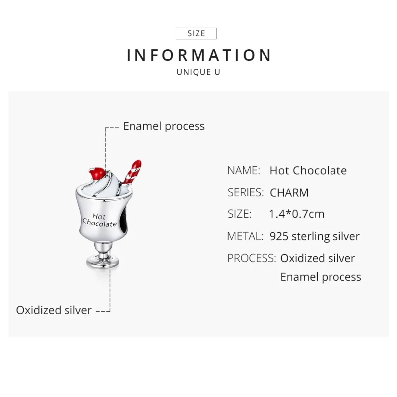 (afbeelding voor) Pandora Style Warme chocolademelk Bedel - SCC1495 - Bekijken 8