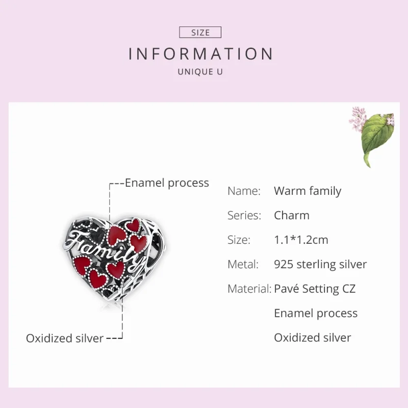 (afbeelding voor) Pandora Style Warme Familie Bedel - SCC1750 - Bekijken 7