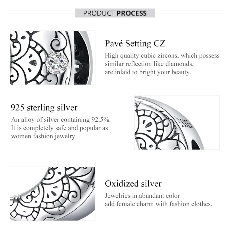 (afbeelding voor) Pandora Style Wijnstok & Maan Bedel - SCC1604 - Bekijken 7