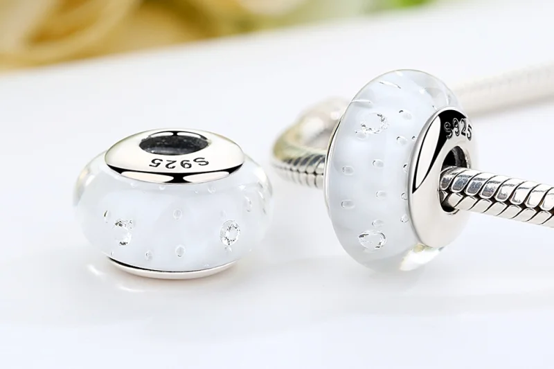 (afbeelding voor) Pandora Style Wit Murano Glas Bedel - SCZ002 - Bekijken 8