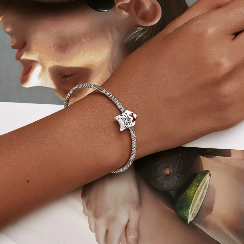 (afbeelding voor) Pandora Style Witte Kat Bedel - SCC2093 - Bekijken 6