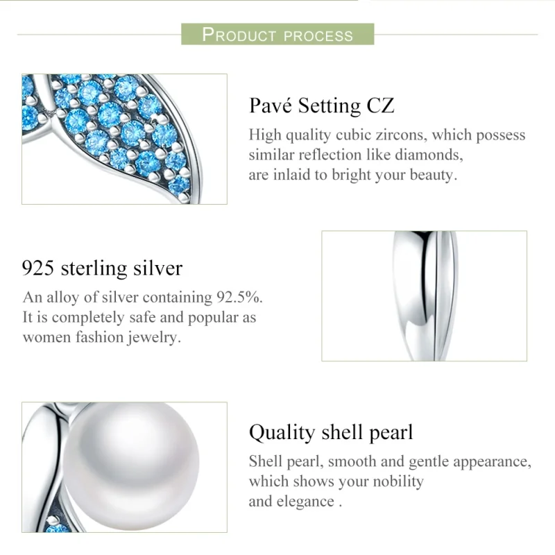 (afbeelding voor) Pandora Style Zeemeerminstaart met kralen Bedel - SCC877 - Bekijken 6