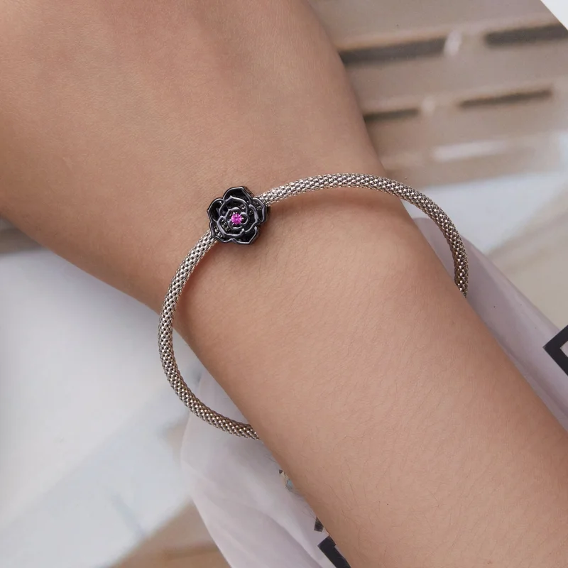 (afbeelding voor) Pandora Style Zwarte Roos Bedel - SCC2380 - Bekijken 6