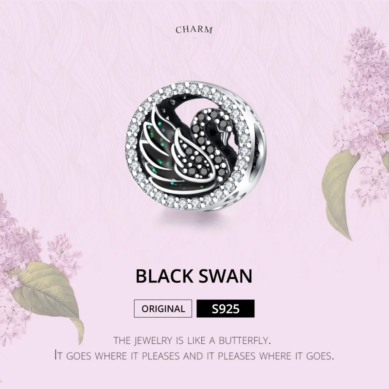(afbeelding voor) Pandora Style Zwarte zwaan Bedel - SCC1342 - Bekijken 6