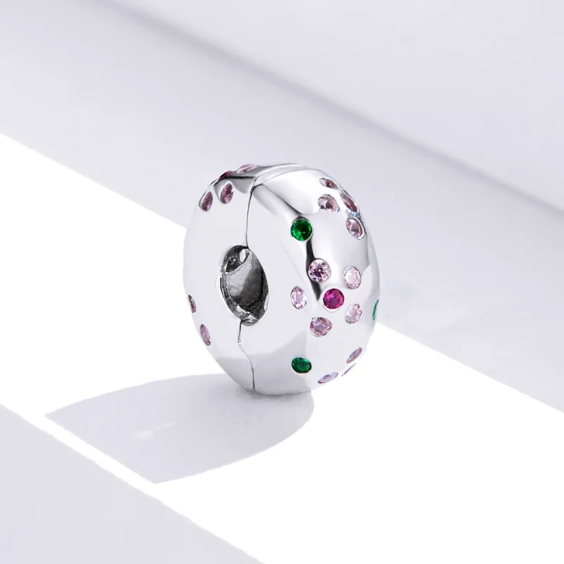 (afbeelding voor) Pandora Style Gecontracteerde bloemen Clip Bedel - BSC245 - Bekijken 3