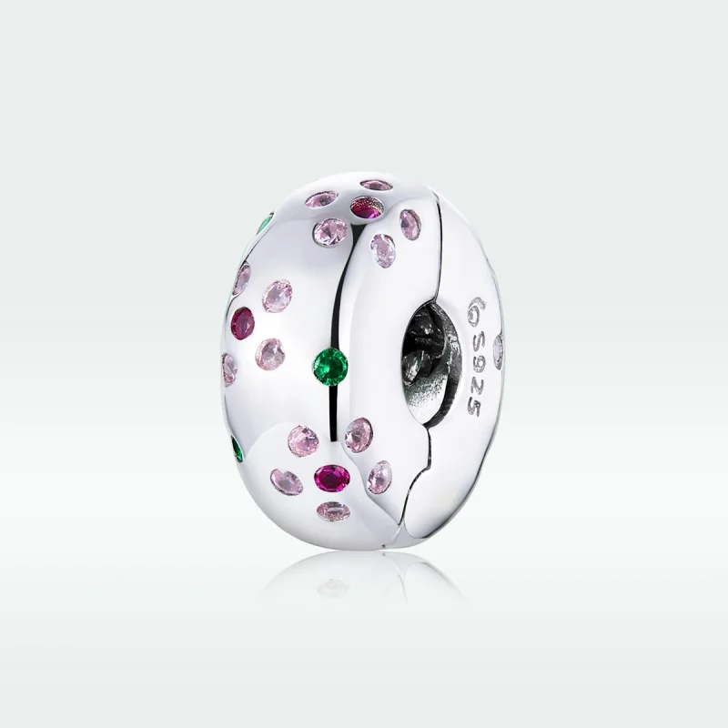 (afbeelding voor) Pandora Style Gecontracteerde bloemen Clip Bedel - BSC245 - Bekijken 5