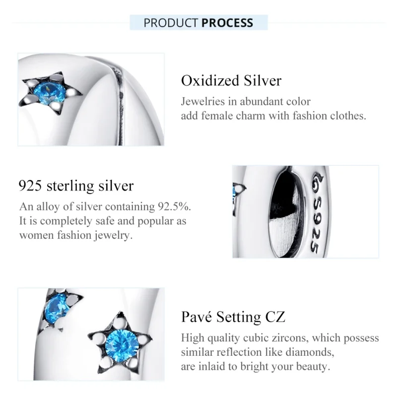 (afbeelding voor) Pandora Style Golven in de zon Clip Bedel - BSC253 - Bekijken 7