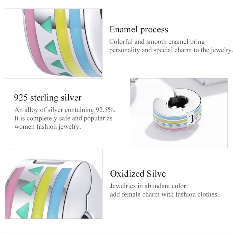 (afbeelding voor) Pandora Style Kleurrijk Clip Bedel - SCC1756 - Bekijken 7