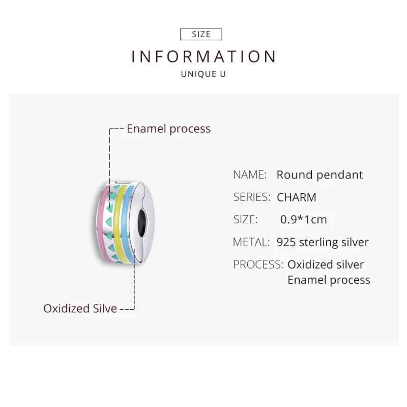 (afbeelding voor) Pandora Style Kleurrijk Clip Bedel - SCC1756 - Bekijken 8