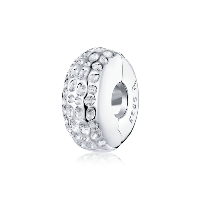 (afbeelding voor) Pandora Style Textuur Clip Bedel - SCC1490