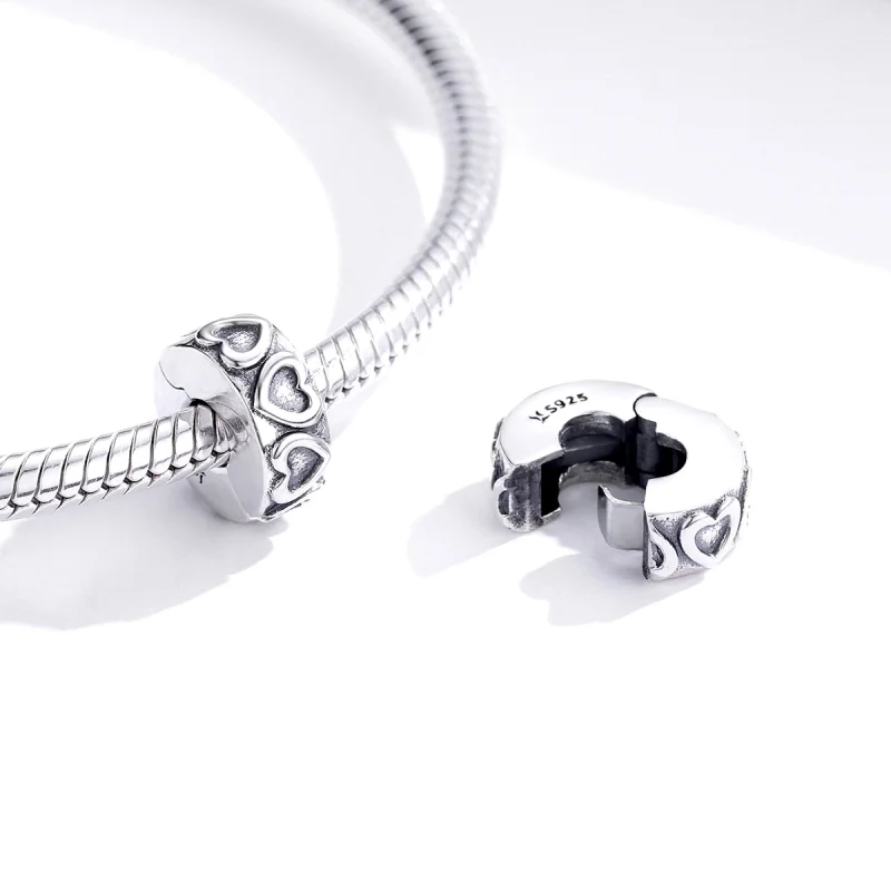 (afbeelding voor) Pandora Style Vintage reliëf Clip Bedel - SCC1557 - Bekijken 2