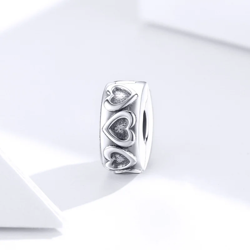 (afbeelding voor) Pandora Style Vintage reliëf Clip Bedel - SCC1557 - Bekijken 4