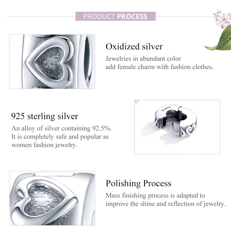 (afbeelding voor) Pandora Style Vintage reliëf Clip Bedel - SCC1557 - Bekijken 8