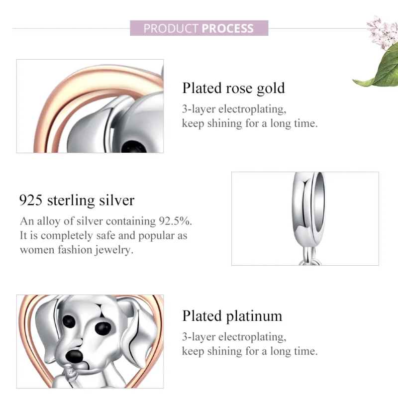 (afbeelding voor) Pandora Style Bicolor Labrador Puppy Hangende Bedel - SCC1611 - Bekijken 8