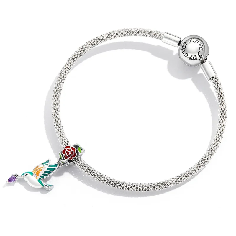 (afbeelding voor) Pandora Style Bloemen en Vogels Hangende Bedel - SCC2195 - Bekijken 4