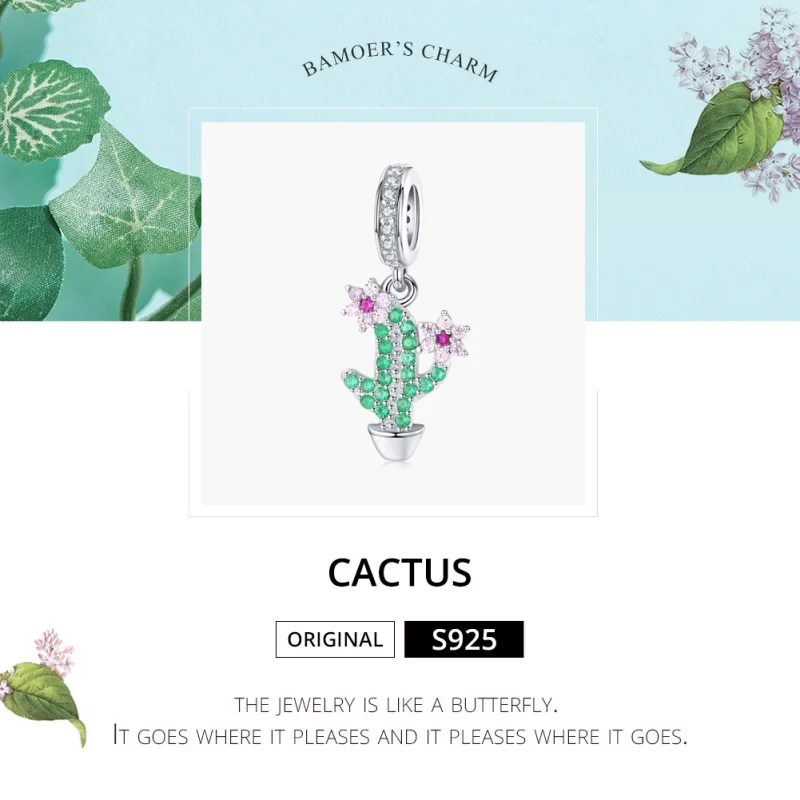 (afbeelding voor) Pandora Style Cactus Hangende Bedel - BSC121 - Bekijken 5