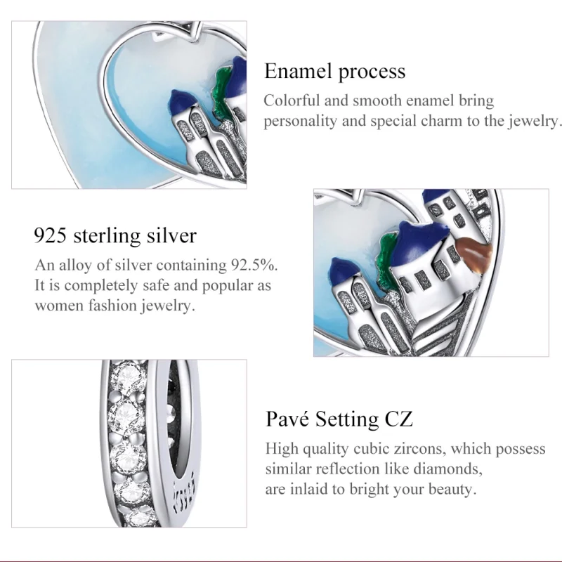 (afbeelding voor) Pandora Style Charmant landschap Hangende Bedel - SCC1742 - Bekijken 7