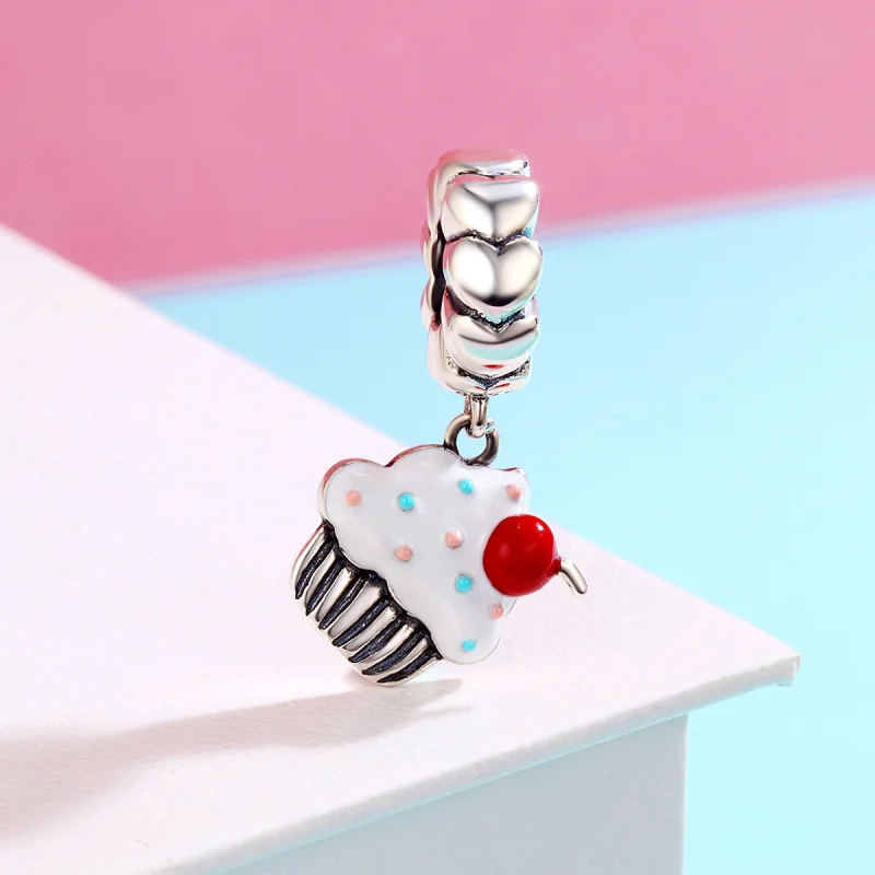 (afbeelding voor) Pandora Style Cupcakes Hangende Bedel - SCC350 - Bekijken 3