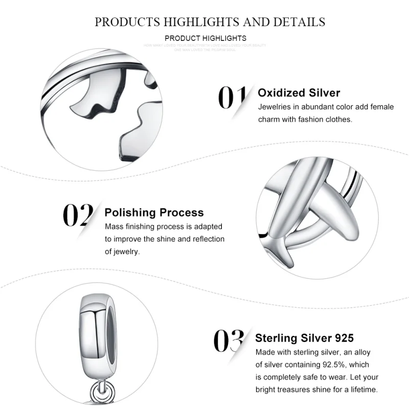 (afbeelding voor) Pandora Style Een droom van rondreizen Hangende Bedel - SCC242 - Bekijken 6