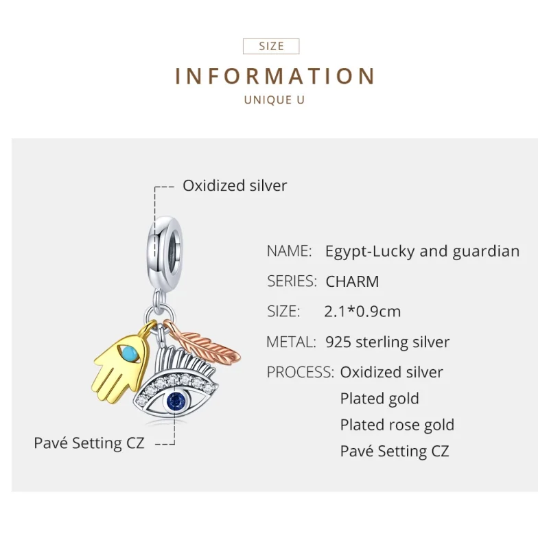 (afbeelding voor) Pandora Style Egypte - Lucky Guardian Hangende Bedel - SCC1860 - Bekijken 6