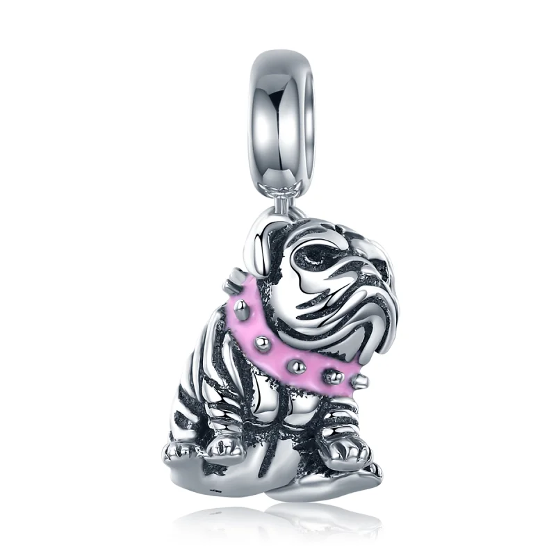 (afbeelding voor) Pandora Style Engelse Bulldogs Hangende Bedel - SCC552
