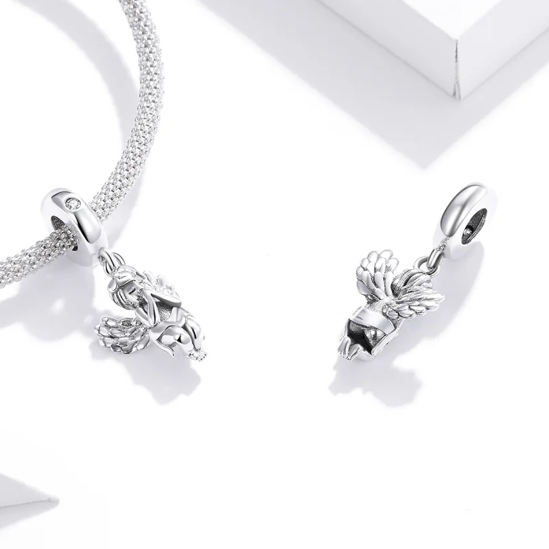 (afbeelding voor) Pandora Style Engeltje Hangende Bedel - SCC1686 - Bekijken 4