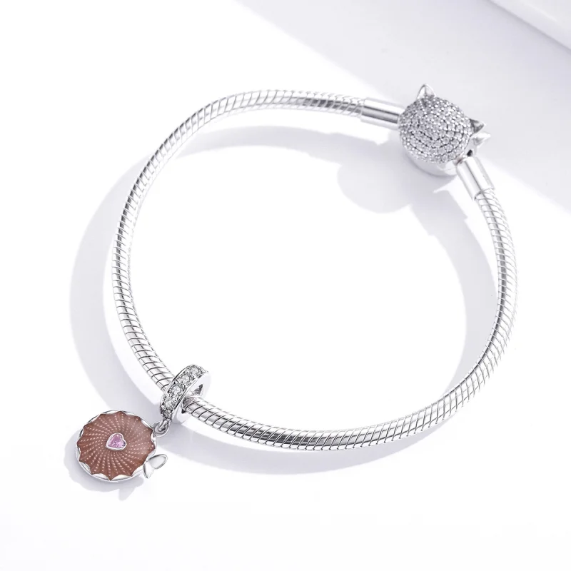 (afbeelding voor) Pandora Style Glanzende bloemen Hangende Bedel - BSC290 - Bekijken 4