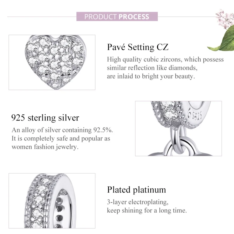 (afbeelding voor) Pandora Style Glanzende liefde Hangende Bedel - BSC211 - Bekijken 7