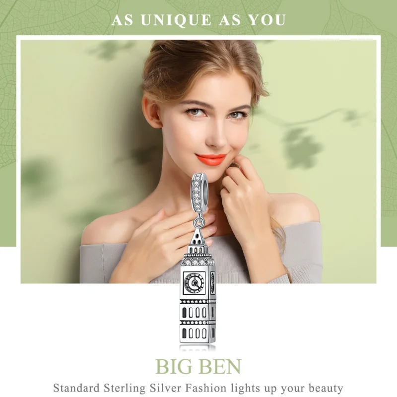 (afbeelding voor) Pandora Style Groot-Brittannië Big Ben Hangende Bedel - SCC868 - Bekijken 6